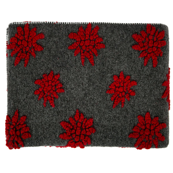 Biella Fabrics Felted Wool Red and Grey Edelweiss Throw/Blanket – Alpine  Lifestyle Boutique
